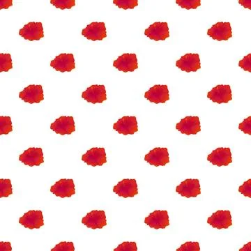 Red hibiscus floral pattern creating a tropical background Stock Illustration