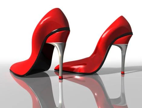 Red high heels Illustrazione stock