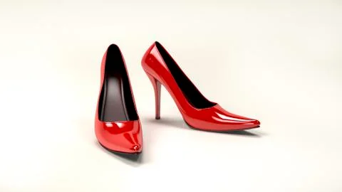Red high heels Illustrazione stock