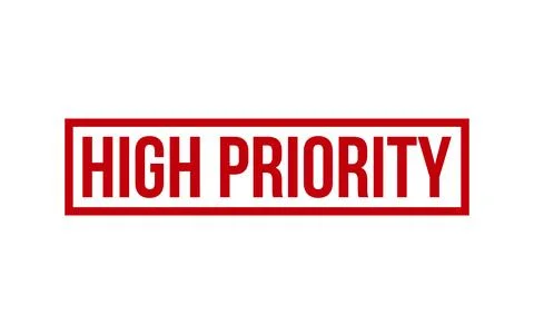 Red High Priority Rubber Stamp Seal Vector Illustrazione stock