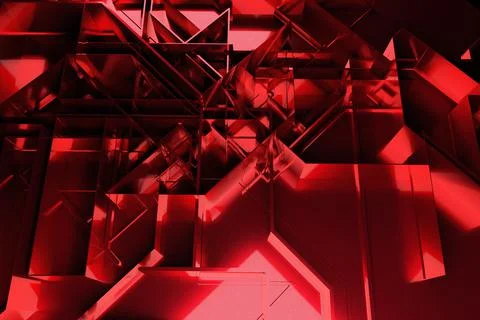 Red high tech background Stock Illustration