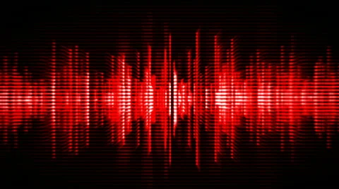 Red high-tech waveform seamless loop Stock Footage 58863375
