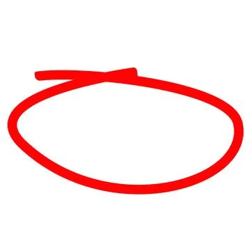 Red highlight hand drawn. red hand drawn circle marker for highlighting Stock Illustration