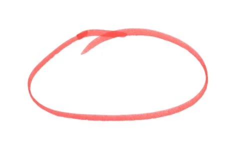 Red highlighter circle on white background Stock Photos