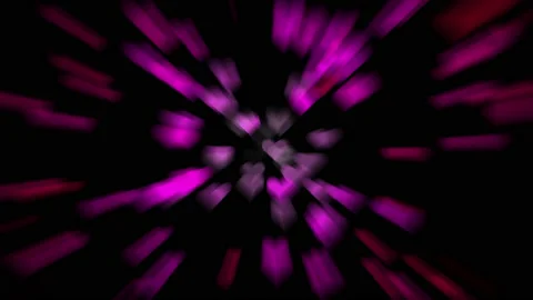 Red highlights of a heart on a black background. Lenses glow with a flash of Video stock 142144758