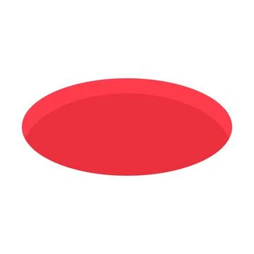Red hole design icon, circle web flat object, golf deep  sign vector illustra 스톡 일러스트
