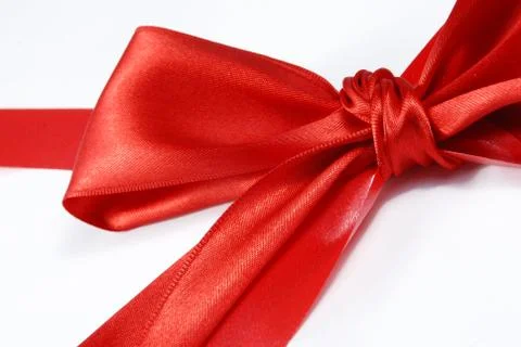 Red holiday bow Foto stock
