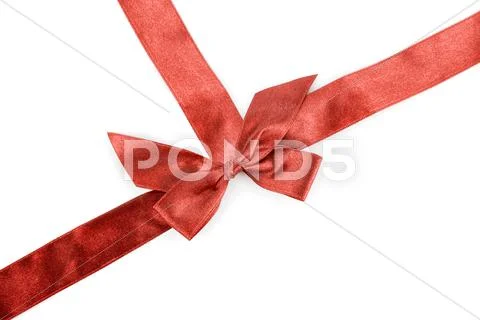 Red holiday ribbon Stock Photos