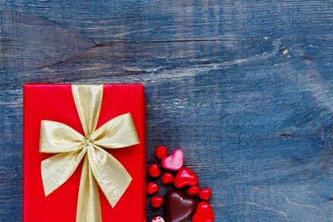 Red Holidays gift Foto stock