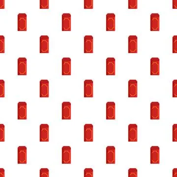 Red hong bao envelopes creating seamless pattern background Stock Illustration