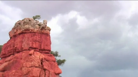 Red hoodoo storm Stock Footage 305189