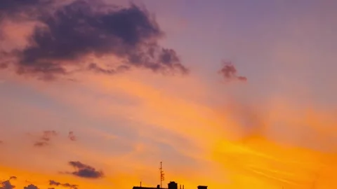 Red Horizon Glow Stock Footage 296615464
