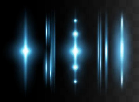 Red horizontal lens flares pack. Laser beams, horizontal light rays.Beautif.. Stock Illustration