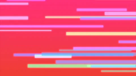 Red Horizontal Stripes Line Pattern Rectangle Shapes Upward Movement Stock Footage 308888369