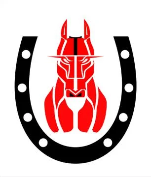 Red horse head Stock Illustration