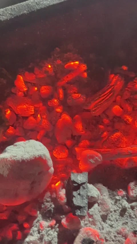 RED HOT CHARCOILS Video stock 327835636