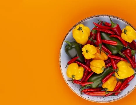 Red hot chili peppers pattern texture background. 写真素材