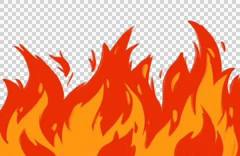 Red hot chilli burning fire background hand painting illustration cartoon Stock Illustration
