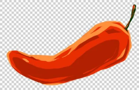 Red hot chilli burning fire background hand painting illustration cartoon Stock Illustration