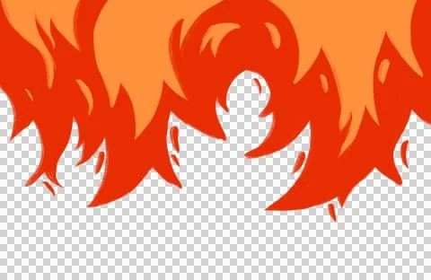 Red hot chilli burning fire background hand painting illustration cartoon Stock Illustration