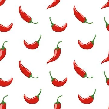 Red hot chilli pepper pattern Stock Illustration