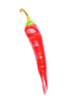 Red hot chilli pepper spice Piri Piri isolated on white background. Foto stock