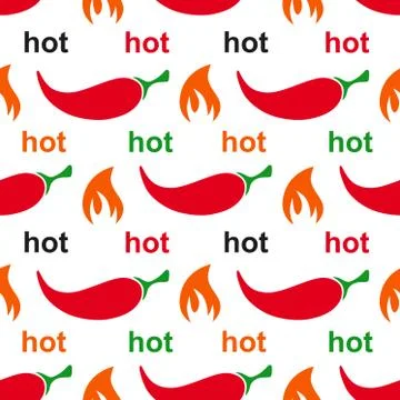 Red hot chilli pepper style Stock Illustration