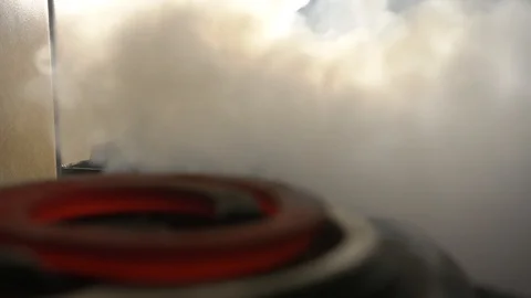 Red hot coals or ember for barbecue, close-up shot Stock Footage 95831079