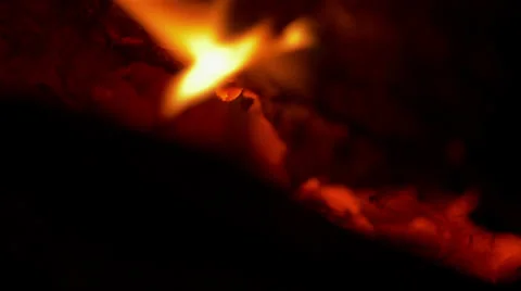 Red hot embers igniting Stock Footage 24704548