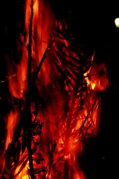 Red hot fire flames Stock Photos