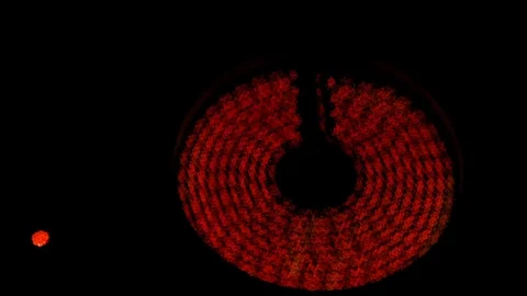Red hot hob in the kitchen Stock Footage 78569039