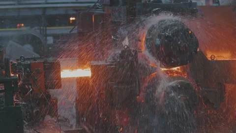 Molten Metal Factory Stock Video Footage