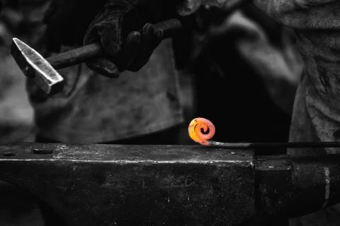 Red Hot Metal Stock Photos