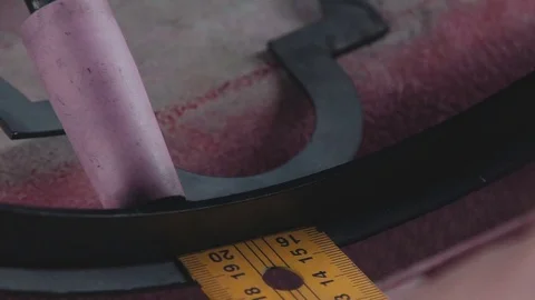 The red-hot metal. The process of welding of metal products Video stock 74692371