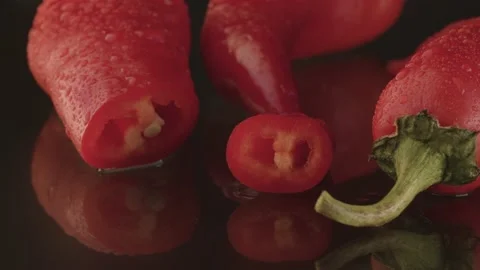 Red hot pepper pods Video stock 140320665