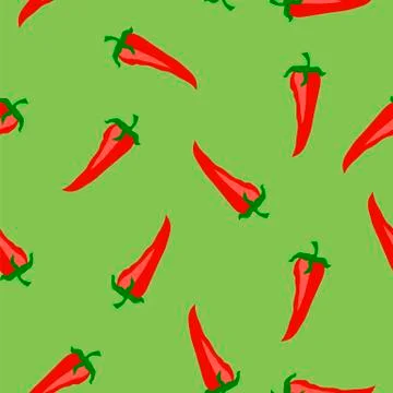Red Hot Pepper Seamless Pattern Stock Illustration