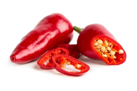 Red hot pepper with slices Stock Photos