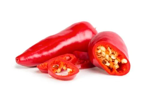 Red hot pepper with slices Stock Photos