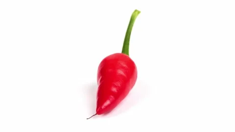 Red hot peppers. Side view. Loop motion. Stock Footage 237695020