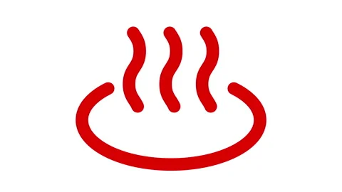 Red hot spring mark icon (seamless loop) Stock Footage 161696875