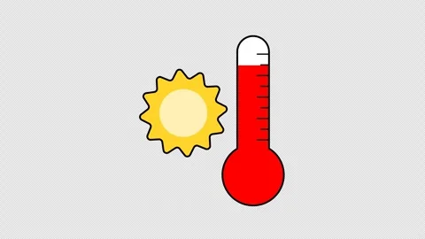 Red hot thermometer Stock Footage 334193282