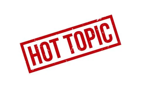 Red Hot Topic Rubber Stamp Seal Vector Stock Illustration