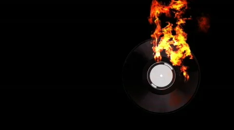 Red hot vinyl Stock Footage 566802
