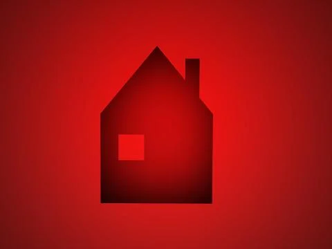 Red house icon 库存插图