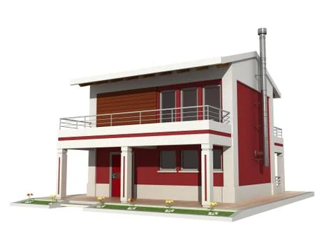 Red house Stock Illustration