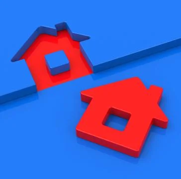 The red house Stock Illustration