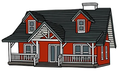Red house Stock Illustration