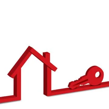 Red House Vector Mortgage Stock Illustration
