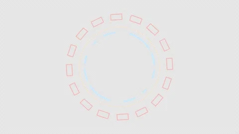 Red HUD element or aim target ring seamless loop alpha channel 3d render. 動画素材 289034885