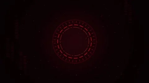 Red HUD Interface with Target Scanning Elements Stock Footage 348652022